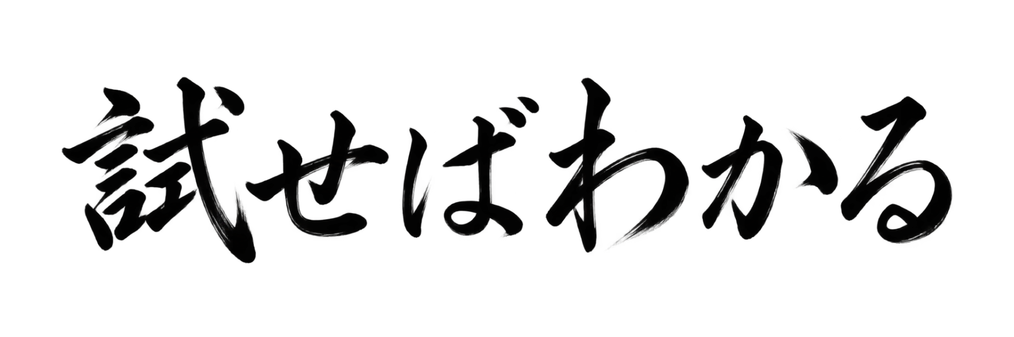試せばわかる